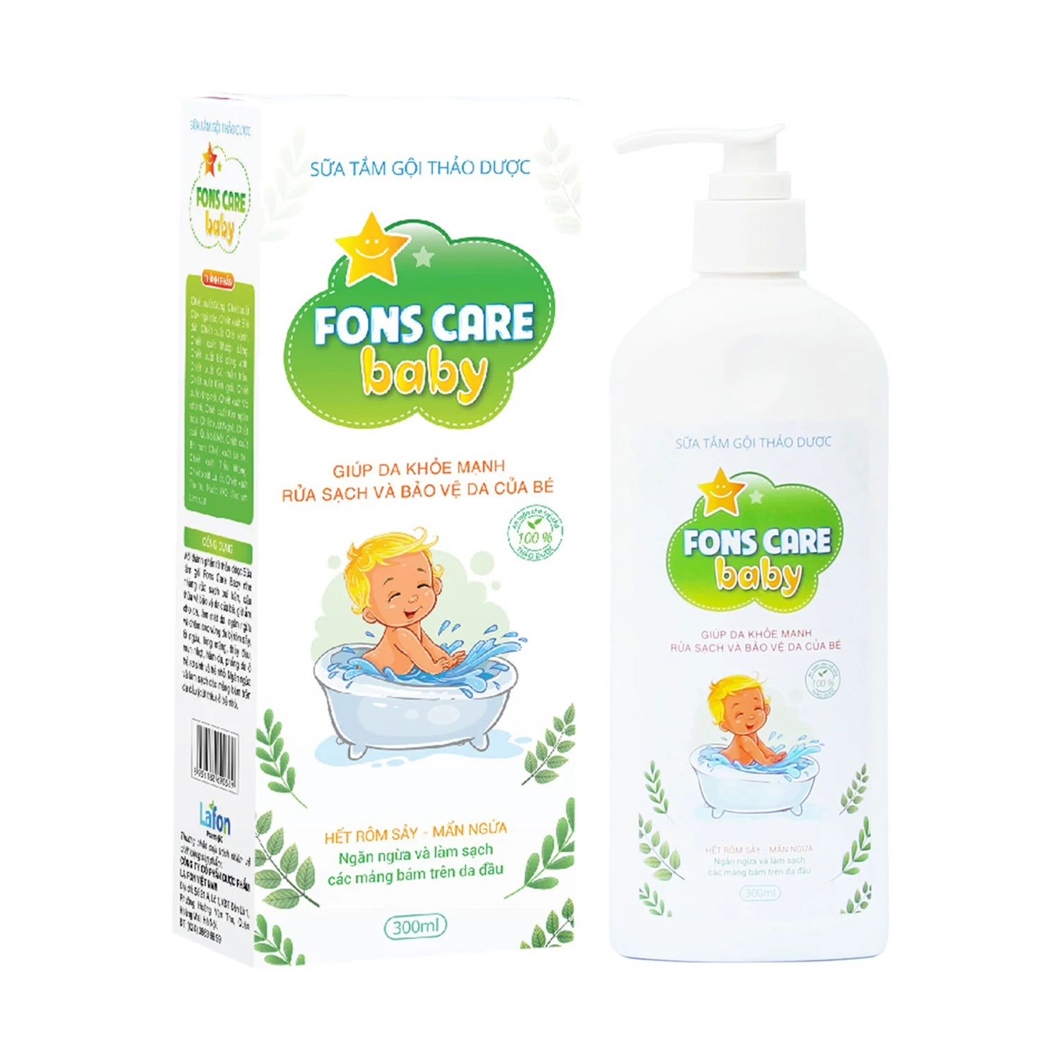 Top 10 sữa tắm thảo dược lành tính tốt nhất cho bé hiện nay Sữa Tắm Thảo Dược Cho Bé Fons Care Baby