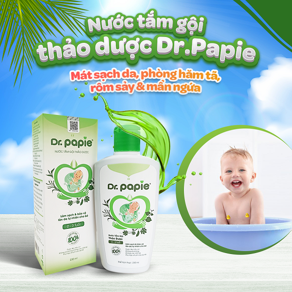 Top 10 sữa tắm thảo dược lành tính tốt nhất cho bé hiện nay Sữa Tắm Cho Bé Dr Papie
