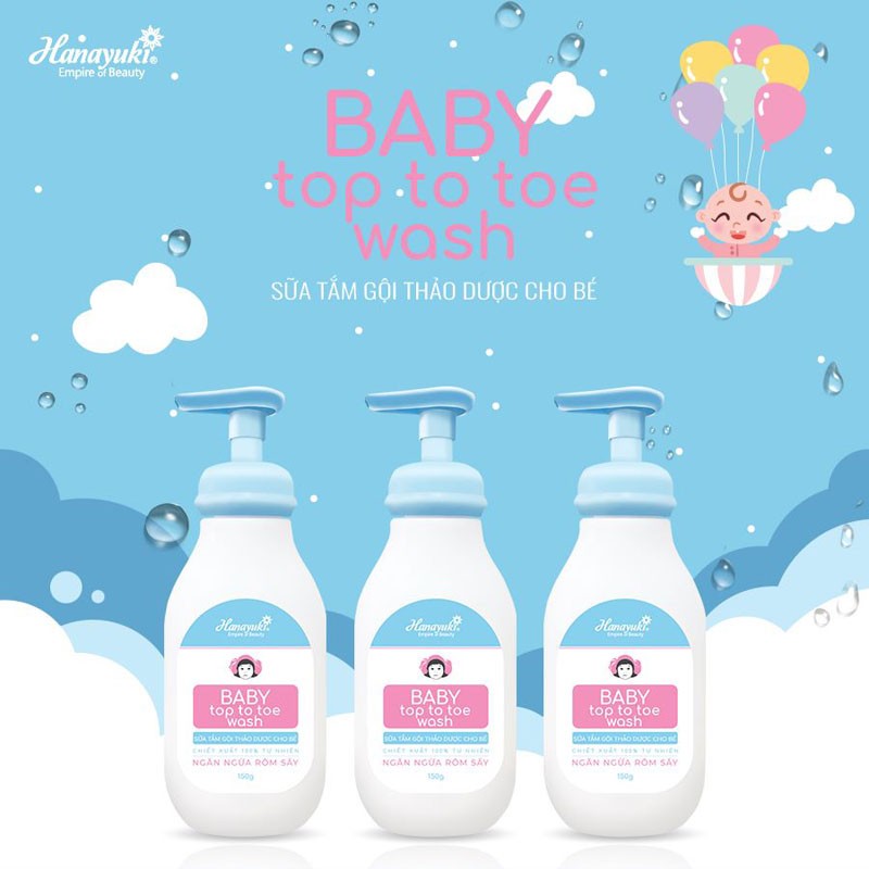 Top 10 sữa tắm thảo dược lành tính tốt nhất cho bé hiện nay Sữa Tắm Thảo Dược Cho Bé Hanayuki
